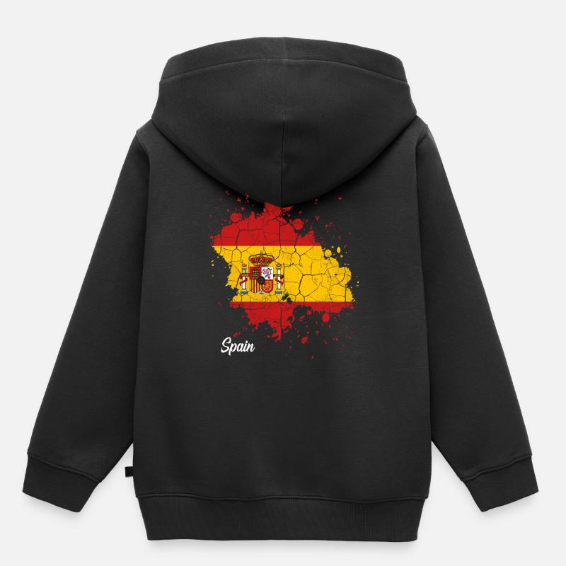Spanien - Kinder Premium Organic Hoodie - Schwarz