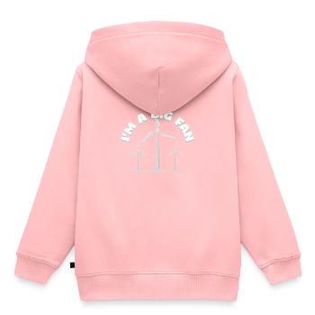 l'énergie éolienne - Sweat Premium à capuche enfant bio - rose - Dos - AI Model Kid Female (0cm)