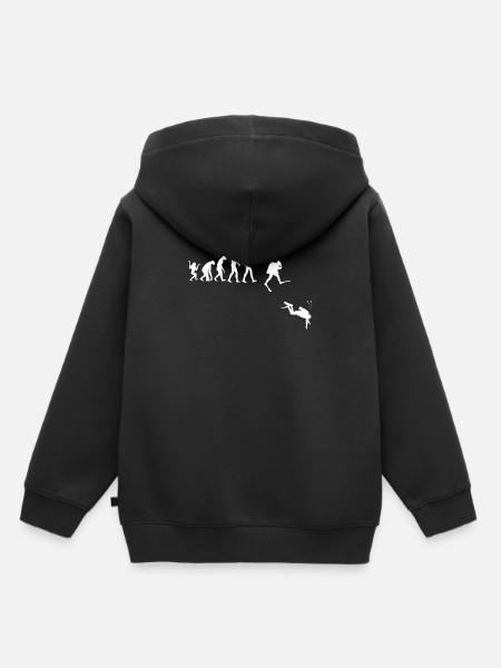 Evolution of Man Scuba Diving - Kids Premium Organic Hoodie - black