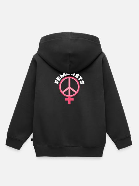 Feminist - Kinder Premium Organic Hoodie - Schwarz