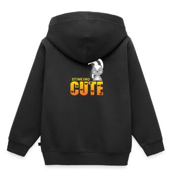 Stinktier - Kinder Premium Organic Hoodie - Schwarz - Hinten - AI Model Kid Male (0cm)
