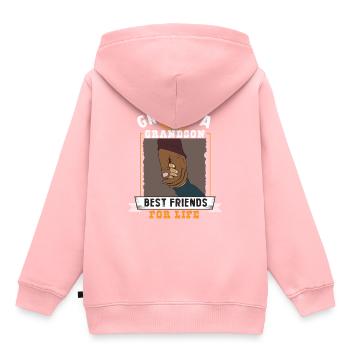 Opa und Enkel - Kinder Premium Organic Hoodie - Rosa - Hinten - AI Model Kid Female (0cm)
