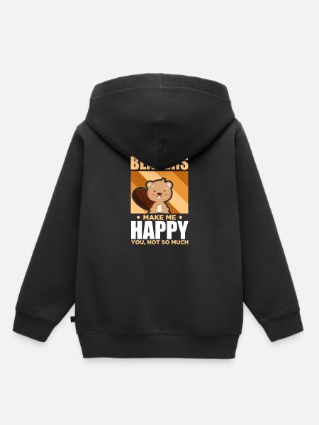 Biber - Kinder Premium Organic Hoodie - Schwarz
