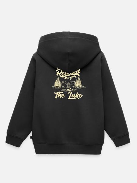 Retired See You At The Lake - Kids Premium Organic Hoodie - black