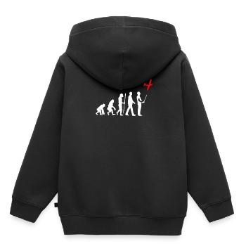 Modellflug Evolution - Kinder Premium Organic Hoodie - Schwarz - Hinten - AI Model Kid Male (0cm)