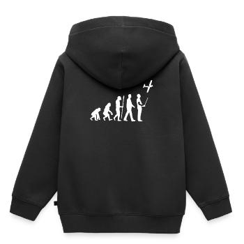 Modellflug Evolution - Kinder Premium Organic Hoodie - Schwarz - Hinten - AI Model Kid Male (0cm)