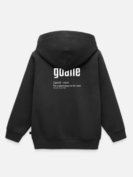 Goalie definitie - Kinder Premium hoodie biologisch - zwart