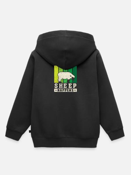 Mouton berger mouton - Sweat Premium à capuche enfant bio - noir