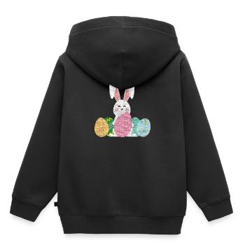 Ostern - Kinder Premium Organic Hoodie - Schwarz - Hinten - AI Model Kid Male (0cm)
