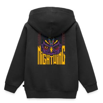 Nightwing Eule Trendy - Kinder Premium Organic Hoodie - Schwarz - Hinten - AI Model Kid Male (0cm)