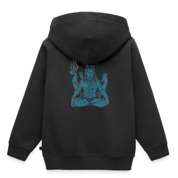 Shiva Hindu dieu Nataraja Bhairava - Sweat Premium à capuche enfant bio - noir - Dos - AI Model Kid Male (0cm)