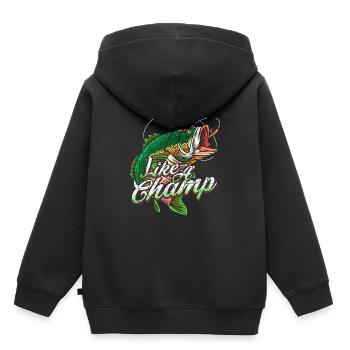 Angel - Kinder Premium Organic Hoodie - Schwarz - Hinten - AI Model Kid Male (0cm)