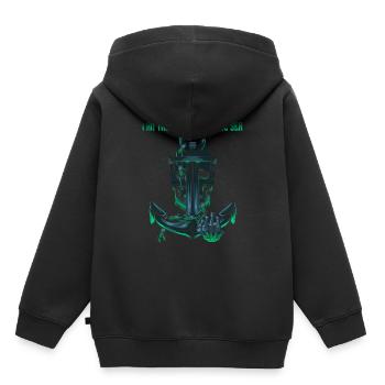 Anker - Kinder Premium Organic Hoodie - Schwarz - Hinten - AI Model Kid Male (0cm)