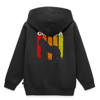 Gorilla - Kinder Premium Organic Hoodie - Schwarz - Hinten - AI Model Kid Male (0cm)