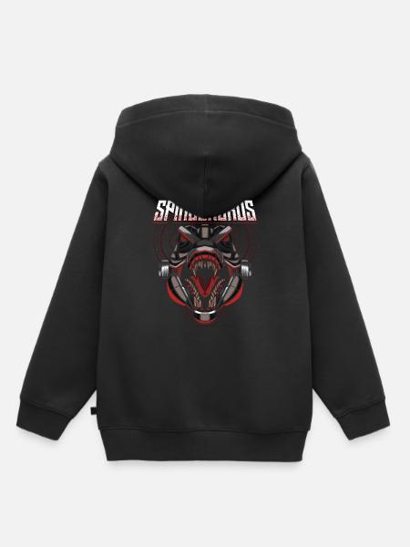 Cyborg Spinosaurus Scifi - Kinder Premium Organic Hoodie - Schwarz
