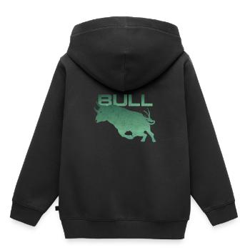 Silhouette de taureau - Sweat Premium à capuche enfant bio - noir - Dos - AI Model Kid Male (0cm)