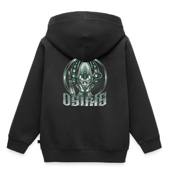Dieu de la divinité égyptienne égyptienne du Nord Osiris - Sweat Premium à capuche enfant bio - noir - Dos - AI Model Kid Male (0cm)
