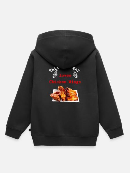 Chicken Wings - Kinder Premium Organic Hoodie - Schwarz