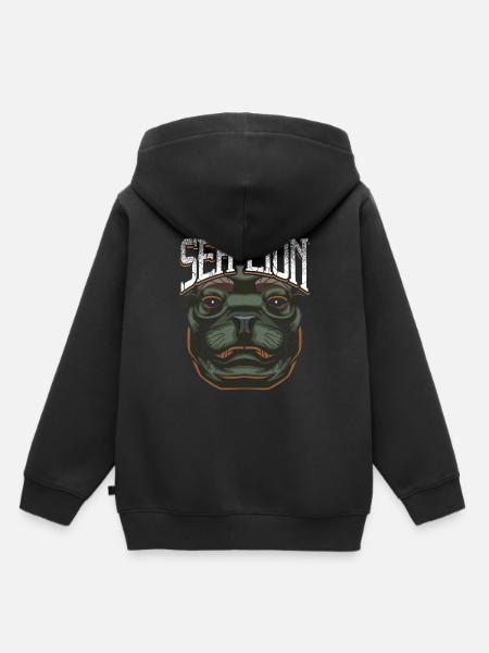 Robbe - Kinder Premium Organic Hoodie - Schwarz