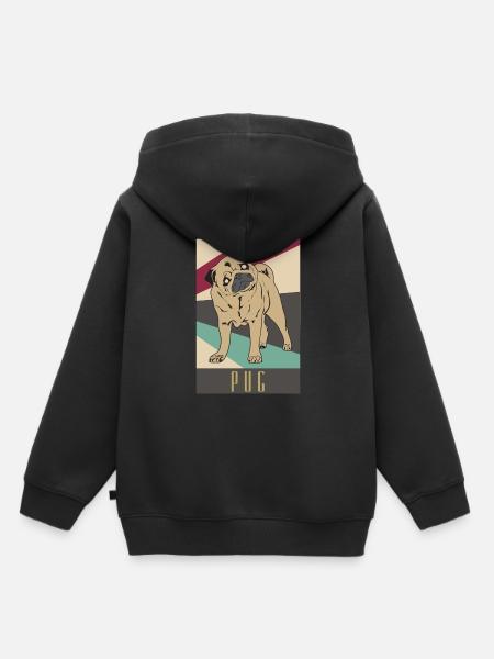 Mops - Kinder Premium Organic Hoodie - Schwarz