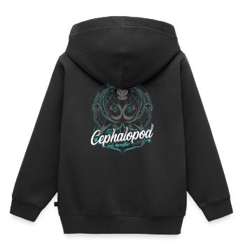 Oktopus - Kinder Premium Organic Hoodie - Schwarz - Hinten - AI Model Kid Male (0cm)