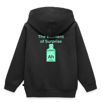 Element Surprise Ah Surprise disant icône - Sweat Premium à capuche enfant bio - noir - Dos - AI Model Kid Male (0cm)