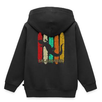 salamander - Kinder Premium hoodie biologisch - zwart - Achter - AI Model Kid Male (0cm)