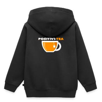 Tee - Kinder Premium Organic Hoodie - Schwarz - Hinten - AI Model Kid Male (0cm)