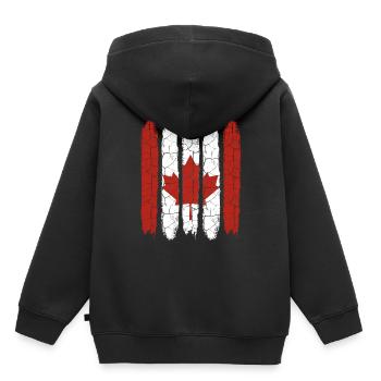 Kanada - Kinder Premium Organic Hoodie - Schwarz - Hinten - AI Model Kid Male (0cm)