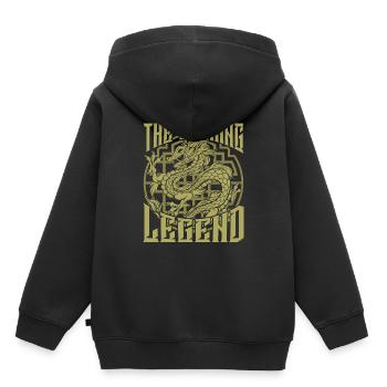 Dragon chinois - Sweat Premium à capuche enfant bio - noir - Dos - AI Model Kid Male (0cm)