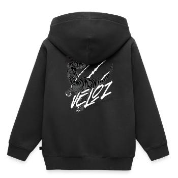 Cool Saurus - Sweat Premium à capuche enfant bio - noir - Dos - AI Model Kid Male (0cm)