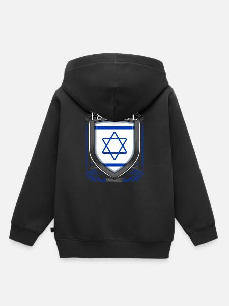 Israel - Kinder Premium Organic Hoodie - Schwarz