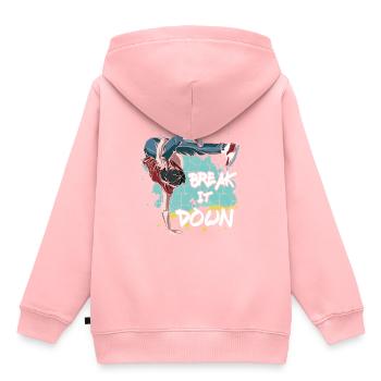Breakdance - Kids Premium Organic Hoodie - rose - Back - AI Model Kid Female (0cm)