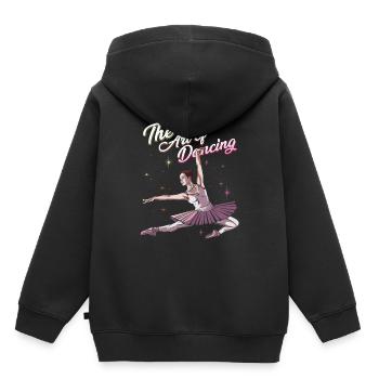 Ballet - Sweat Premium à capuche enfant bio - noir - Dos - AI Model Kid Male (0cm)
