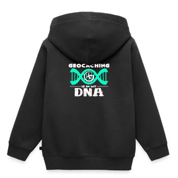 Geocaching - Sweat Premium à capuche enfant bio - noir - Dos - AI Model Kid Male (0cm)