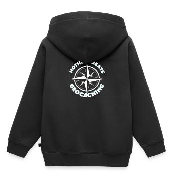 Geocaching - Sweat Premium à capuche enfant bio - noir - Dos - AI Model Kid Male (0cm)