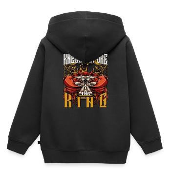 Königskrabbe | Krebstier Meerestier Ozean Geschenk - Kinder Premium Organic Hoodie - Schwarz - Hinten - AI Model Kid Male (0cm)