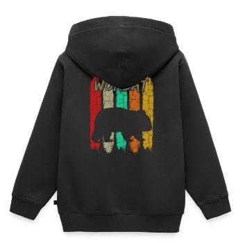 Wombat - Kinder Premium Organic Hoodie - Schwarz - Hinten - AI Model Kid Male (0cm)