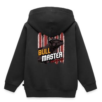 Maître taureau | Cadeau de taureau de masculinité - Sweat Premium à capuche enfant bio - noir - Dos - AI Model Kid Male (0cm)