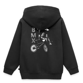 Dearadh Bronntanais Bronntanais BMX - Kinder Premium Organic Hoodie - Schwarz - Hinten - AI Model Kid Male (0cm)