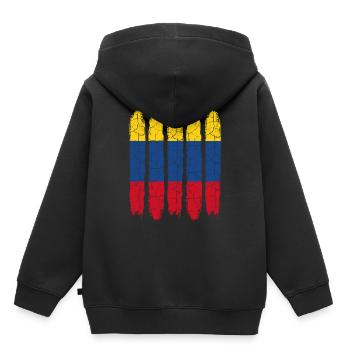 Kolumbien - Kinder Premium Organic Hoodie - Schwarz - Hinten - AI Model Kid Male (0cm)