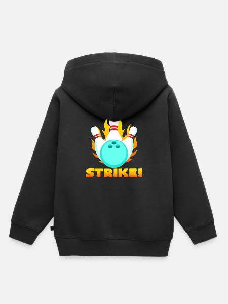 Bowling - Kinder Premium Organic Hoodie - Schwarz