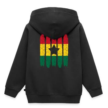 Ghana - Kids Premium Organic Hoodie - black - Back - AI Model Kid Male (0cm)
