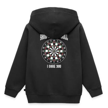 jeu de fléchettes - Sweat Premium à capuche enfant bio - noir - Dos - AI Model Kid Male (0cm)