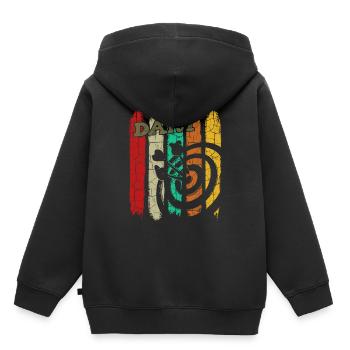 jeu de fléchettes - Sweat Premium à capuche enfant bio - noir - Dos - AI Model Kid Male (0cm)