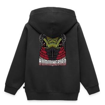 Modern Kolibris | Trendy Seglervögel Tier Geschenk - Kinder Premium Organic Hoodie - Schwarz - Hinten - AI Model Kid Male (0cm)