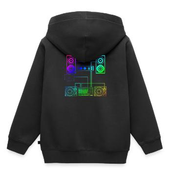 DJ setup two - Kids Premium Organic Hoodie - black - Back - AI Model Kid Male (0cm)