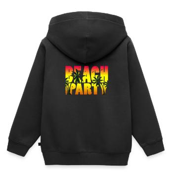plage - Sweat Premium à capuche enfant bio - noir - Dos - AI Model Kid Male (0cm)