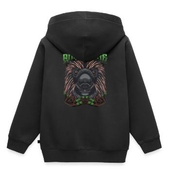 Stachelschweine - Kinder Premium Organic Hoodie - Schwarz - Hinten - AI Model Kid Male (0cm)