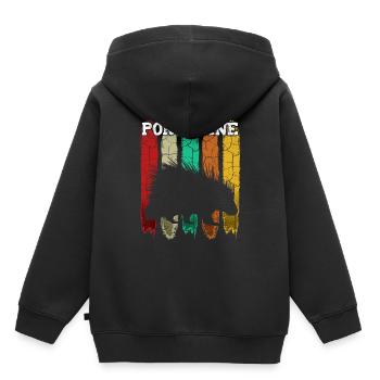 Stachelschweine - Kinder Premium Organic Hoodie - Schwarz - Hinten - AI Model Kid Male (0cm)